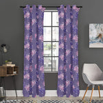 Pink And Purple Japanese Amaryllis Print Curtain