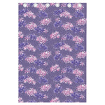 Pink And Purple Japanese Amaryllis Print Curtain