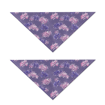 Pink And Purple Japanese Amaryllis Print Dog Bandana