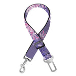 Pink And Purple Japanese Amaryllis Print Dog Seat Belt