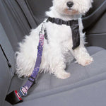 Pink And Purple Japanese Amaryllis Print Dog Seat Belt