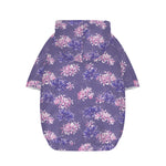 Pink And Purple Japanese Amaryllis Print Dog Zip Up Hoodie