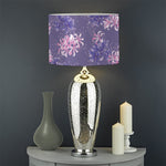 Pink And Purple Japanese Amaryllis Print Drum Lamp Shade