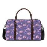 Pink And Purple Japanese Amaryllis Print Duffle Bag