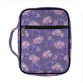 Pink And Purple Japanese Amaryllis Print Front Pocket Bible Bag