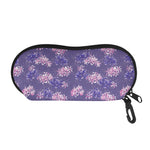 Pink And Purple Japanese Amaryllis Print Glasses Case