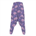 Pink And Purple Japanese Amaryllis Print Hammer Pants