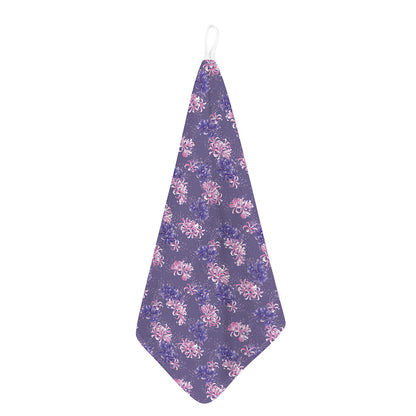 Pink And Purple Japanese Amaryllis Print Hand Towel