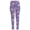 Pink And Purple Japanese Amaryllis Print High-Waisted Pocket Leggings