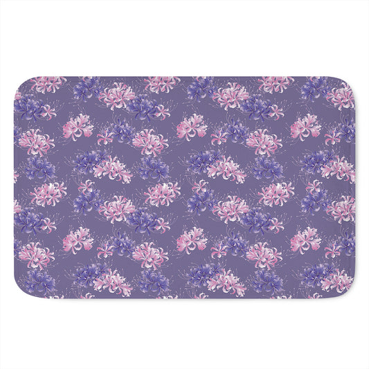 Pink And Purple Japanese Amaryllis Print Indoor Door Mat