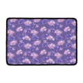 Pink And Purple Japanese Amaryllis Print Kitchen Mat