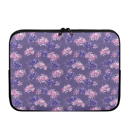 Pink And Purple Japanese Amaryllis Print Laptop Sleeve