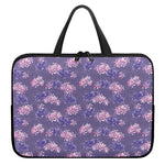 Pink And Purple Japanese Amaryllis Print Laptop Sleeve With Handle