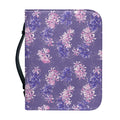 Pink And Purple Japanese Amaryllis Print Leather Bible Cover