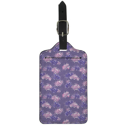 Pink And Purple Japanese Amaryllis Print Luggage Tag