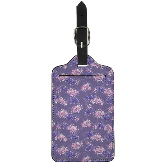 Pink And Purple Japanese Amaryllis Print Luggage Tag