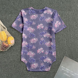 Pink And Purple Japanese Amaryllis Print Men's Bodysuit