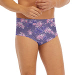 Pink And Purple Japanese Amaryllis Print Men's Briefs
