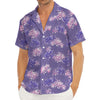 Pink And Purple Japanese Amaryllis Print Men's Deep V-Neck Shirt