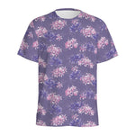 Pink And Purple Japanese Amaryllis Print Men's Sports T-Shirt