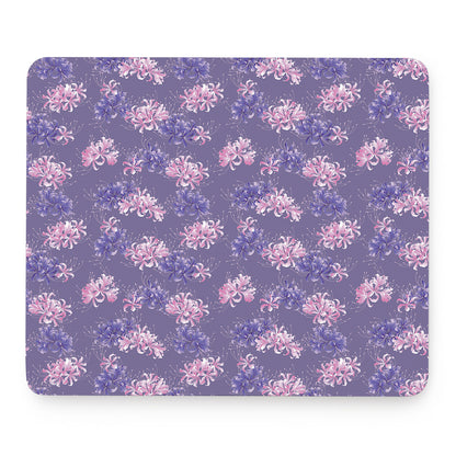 Pink And Purple Japanese Amaryllis Print Mouse Pad