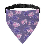 Pink And Purple Japanese Amaryllis Print Over The Collar Dog Bandana