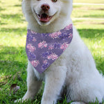 Pink And Purple Japanese Amaryllis Print Over The Collar Dog Bandana