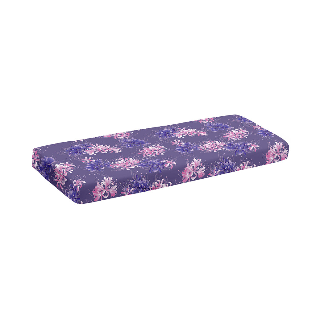 Pink And Purple Japanese Amaryllis Print Piano Keyboard Cover