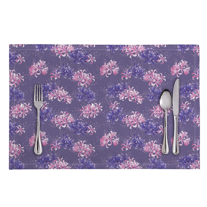 Pink And Purple Japanese Amaryllis Print Placemat