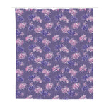 Pink And Purple Japanese Amaryllis Print Polyester Shower Curtain