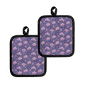 Pink And Purple Japanese Amaryllis Print Pot Holders