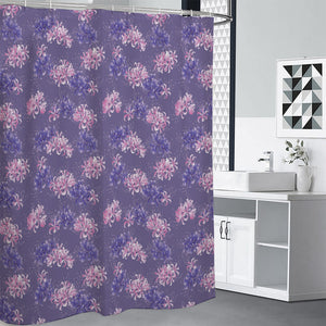 Pink And Purple Japanese Amaryllis Print Premium Shower Curtain