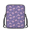 Pink And Purple Japanese Amaryllis Print Rectangular Crossbody Bag