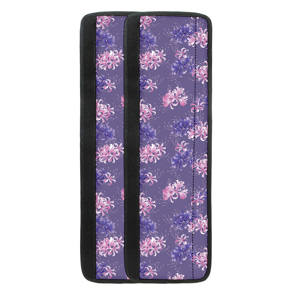 Pink And Purple Japanese Amaryllis Print Refrigerator Handle Covers