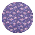Pink And Purple Japanese Amaryllis Print Round Blanket