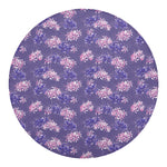 Pink And Purple Japanese Amaryllis Print Round Blanket