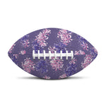Pink And Purple Japanese Amaryllis Print Rugby Ball