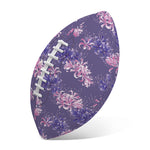 Pink And Purple Japanese Amaryllis Print Rugby Ball