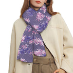 Pink And Purple Japanese Amaryllis Print Scarf