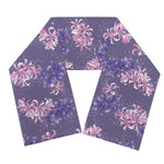 Pink And Purple Japanese Amaryllis Print Scarf