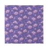 Pink And Purple Japanese Amaryllis Print Silk Bandana