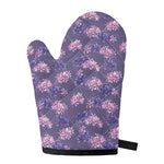Pink And Purple Japanese Amaryllis Print Single Oven Mitt
