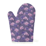Pink And Purple Japanese Amaryllis Print Single Oven Mitt