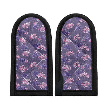 Pink And Purple Japanese Amaryllis Print Skillet Handle Cover