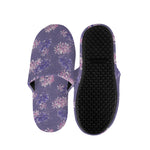 Pink And Purple Japanese Amaryllis Print Slippers