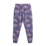 Pink And Purple Japanese Amaryllis Print Sweatpants