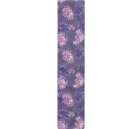 Pink And Purple Japanese Amaryllis Print Table Runner