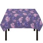 Pink And Purple Japanese Amaryllis Print Tablecloth