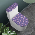 Pink And Purple Japanese Amaryllis Print Toilet Lid And Tank Cover Set