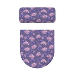 Pink And Purple Japanese Amaryllis Print Toilet Lid And Tank Cover Set